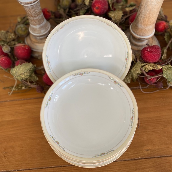 Noritake Roseleigh Fruit/DessertBowls & Bread/Butter plates Vintage 10pc. - Picture 12 of 13